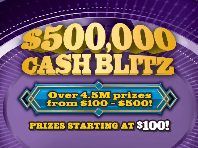 $500,000 CASH BLITZ scratch-off ticket