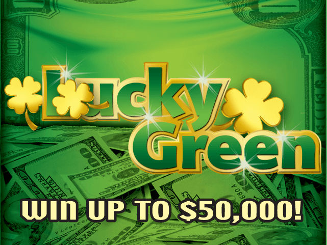 LUCKY GREEN scratch-off ticket