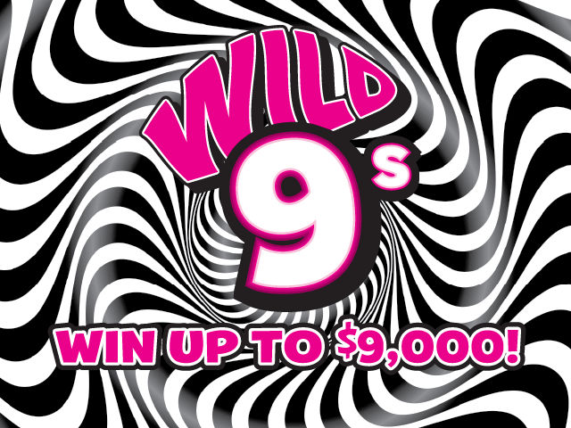 WILD 9S scratch-off ticket