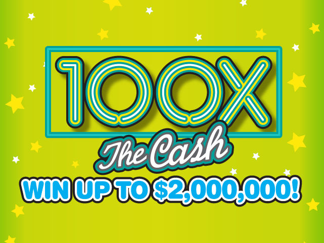 100X THE CASH scratch-off ticket